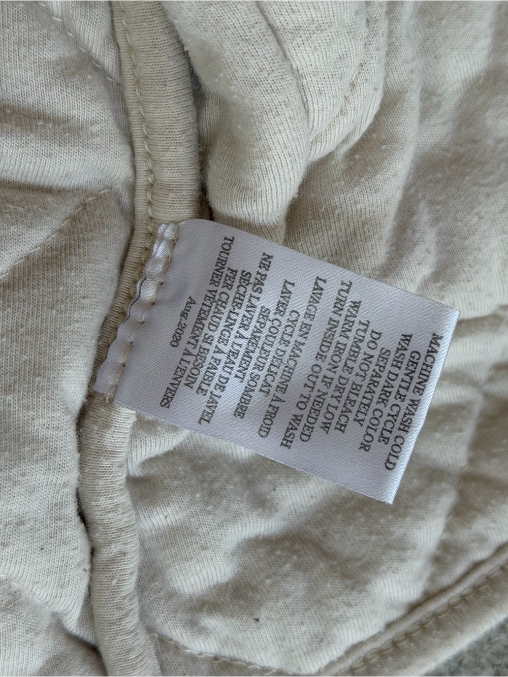 Z Supply Quilted Cream Snap-Front Puffer Jacket - Picture 6 of 7